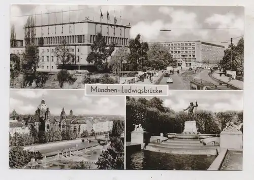 8000 MÜNCHEN, Ludwigsbrücke, Deutsches Museum, Lukaskirche, Vater Rhein Brunnen