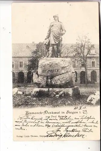 5900 SIEGEN, Bismarckdenkmal, 1902, kl. Druckstelle