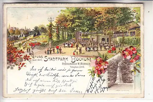 4630 BOCHUM, Lithographie 1901, Stadtpark Restaurant