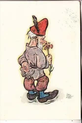 ZWERGE / Gnome / Dwarfs / Nains / Nani / Dwergen / Enanos - Wichtel-Karte, 1959