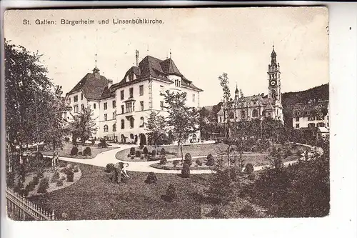 CH 9000 SANKT GALLEN, Bürgerheim und Linsenbühlkirche
