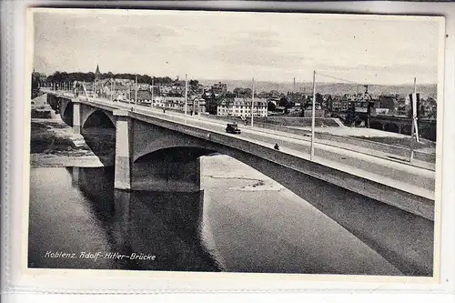 5400 KOBLENZ, Adolf-Hitler-Brücke, NS-Fahnenschmuck, 1935
