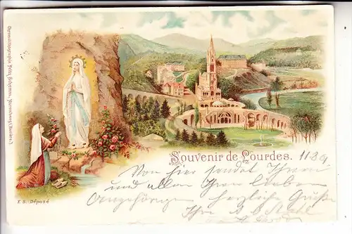 F 65100 LOURDES, Lithographie, 1901