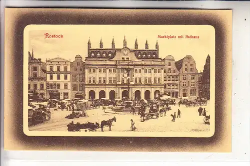 0-2500 ROSTOCK, Marktplatz mit Rathaus