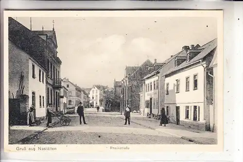 5428 NASTÄTTEN, Rheinstrasse, 1919, rücks. Klebereste