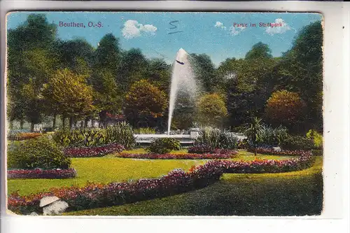 OBER-SCHLESIEN - BEUTHEN / BYTOM, Stadtpark, 192...