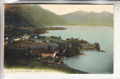 F 74290 TALLOIRES, Vue de la Villa du Toron, 1907