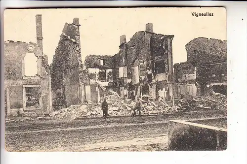 F 55210 VIGNEULLES-LES-HATTONCHATEL, Zerstörungen 1.Weltkrieg, deutsche Feldpost