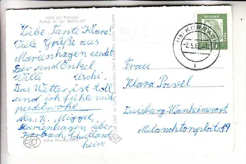 3546 VÖHL - MARIENHAGEN, Aselbucht, Landpoststempel "16 Marienhagen über Korbach", 1962