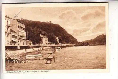 5480 REMAGEN - ROLANDSECK, Rhein-Hotel Anker, Anleger Binnenschiffe, 1932