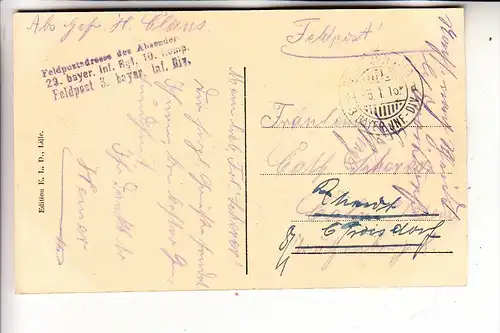 F 62220 CARVIN, L'Eglise, deutsche Feldpost 1916