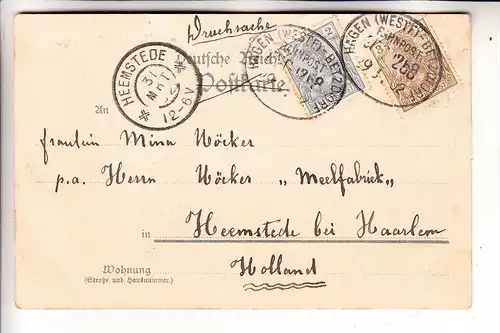 4600 DORTMUND - HOHENSYBURG, Kaiser-Wilhelm-Denkmal, 1902, Bahnpost Hagen - Betzdorf