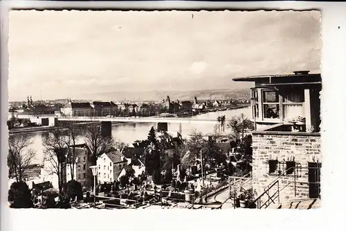 5400 KOBLENZ, Friedhof, Rheinansicht, 1955, franz. Militärpost