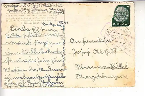 7869 SCHÖNAU, Albert Leo Schlageter, Geburtshaus & Denkmal, 1941