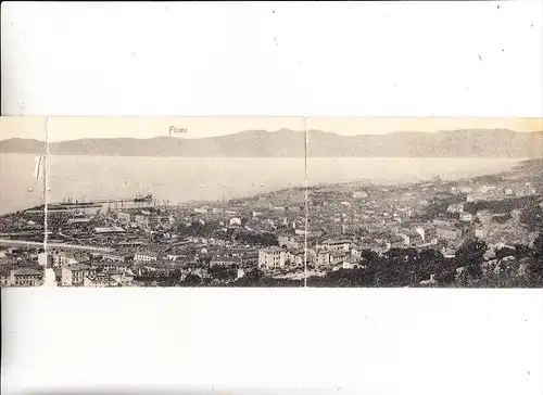 HR 51000 RIJEKA / FIUME, 3-teilige Panorama-Karte, 1903, kl. Mängel