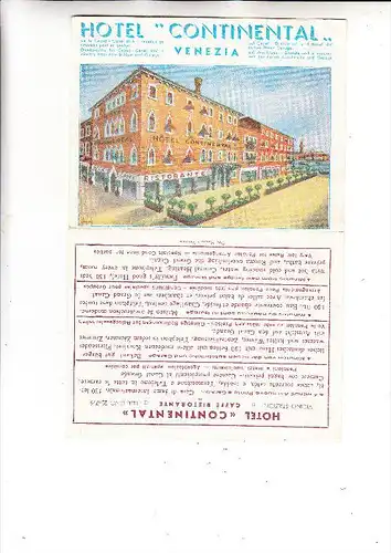 I 30100 VENEZIA / VENEDIG, Hotel "Continental", Klapp-Prospekt