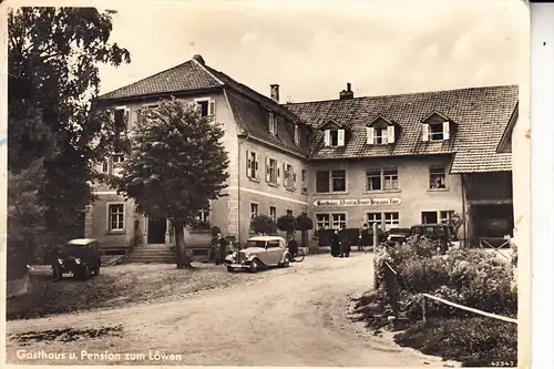 7863 ZELL - GRESGEN, Gasthaus "Zum Löwen", Landpoststempel, 193..., Automobile, teils runde Ecken