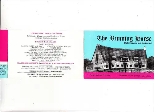 UK - ENGLAND - KENT - MAIDSTONE-SANDLING, The Running Horse, 3-fach Klappkarte