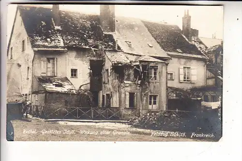 F 08300 RETHEL, Zerstörungen 1.Weltkrieg, Wirkung einer Granate, 1915