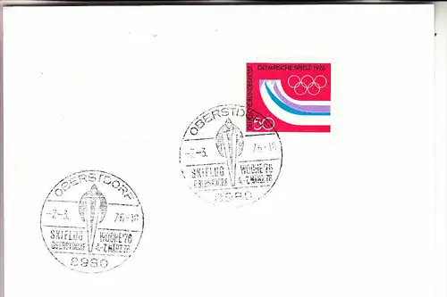 SPORT - WINTERSPORT - Skispingen / Skiflying, Skiflug Woche 1976 Oberstdorf, Sonderstempel