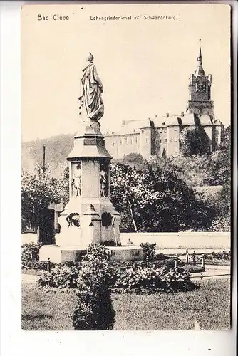 4190 KLEVE, Lohengrindenkmal & Schwanenburg