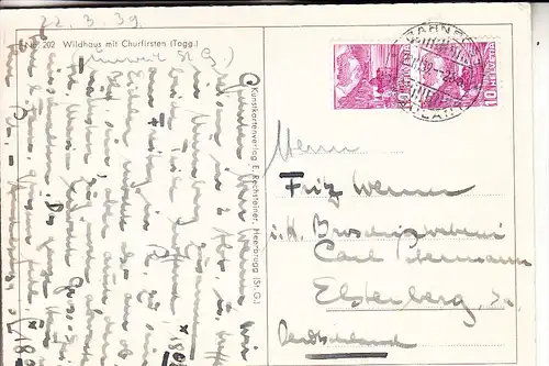 CH 9658 WILDHAUS, Panorama mit Churfirsten, 1939, Bahnpost / Ambulant 26a