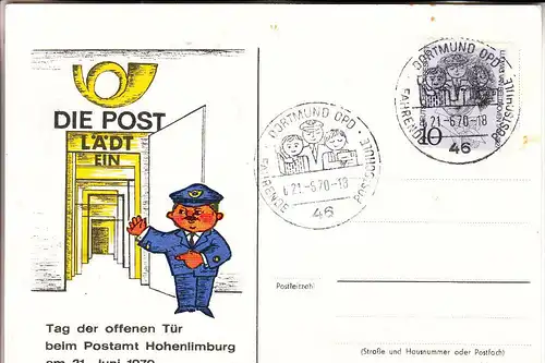 4600 DORTMUND - HOHENLIMBURG, Tag der offenen Tür 1970, Fahrende Postschule