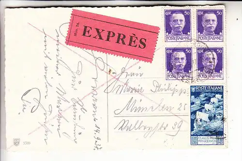 ITALIA / ITALIEN - 1937 - Express - cp/AK, Michel 583 (1) & 307 (4)