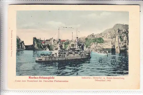 4000 DÜSSELDORF, EREIGNIS, Ausstellung 1902, Marine-Schauspiele