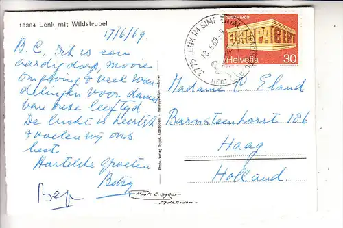 CH 3775 LENK, Panorama mit Wildstrubel