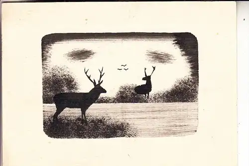 JAGD - HUNTING - JACHT - CHASSE - CACCIA - CAZA - LOWIECTWO - Schattenbild - Hirsche, 1937
