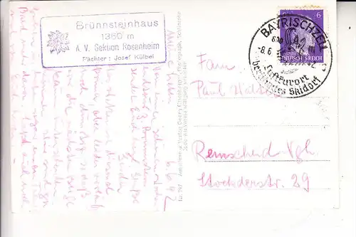 8203 OBERAUDORF, Brünnsteinhaus, 1942