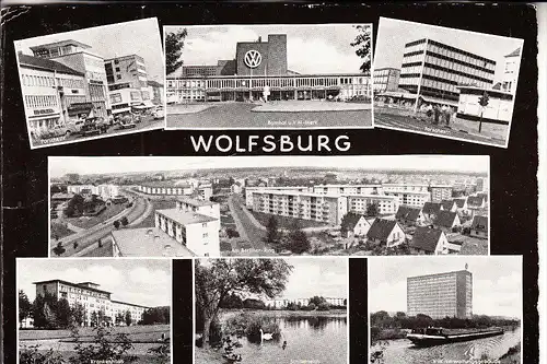 3180 WOLFSBURG, Bahnhof, Berliner Ring, Volkswagen Hauptverwaltung, 60er Jahre