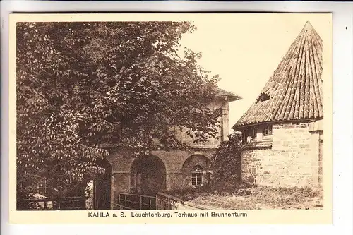 0-6906 KAHLA, Leuchtenburg, Torhaus & Brunnenturm