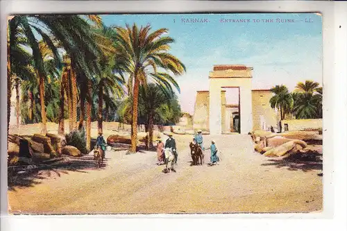 ÄGYPTEN / EGYPT - KARNAK, Entres des Ruines, 1916,  Louis Levy-Paris