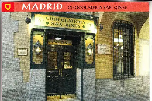 E 28000 MADRID, Chocolateria San Gines