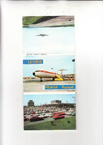 FLUGHAFEN / AIRPORT - PRAHA / PRAG - Kleinbild-Leporello, 9 Photos