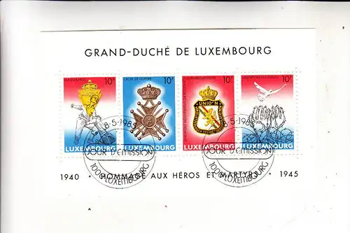 LUXEMBURG - Prifix Bl.14, FDC-Abstemmpelung, 1985