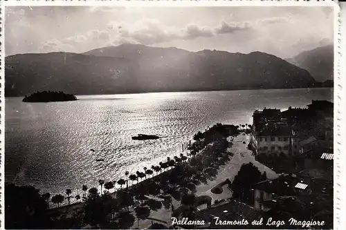 I 28922 PALLANZA, Tramonte sul Lago Maggiore, 1955