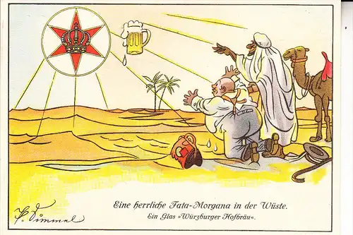 8700 WÜRZBURG, Würzburger Hofbräu, Werbekarte, rückseitig Klebereste