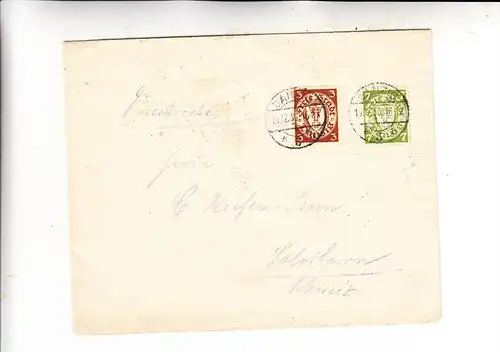 DANZIG - Michel 216 & 236, Drucksache nach Solothurn / Schweiz