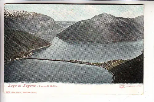 CH 6815 MELIDE, Punta di Melide, Luganer See, ca. 1905, Nadelloch