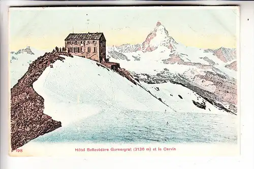 CH 3920 ZERMATT VS, Gornergrat, Hotel Belvedere, ca. 1900, kl. Oberflächenmängel