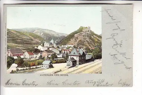 5486 ALTENAHR, Bahnhof, Ruine, 1901, color