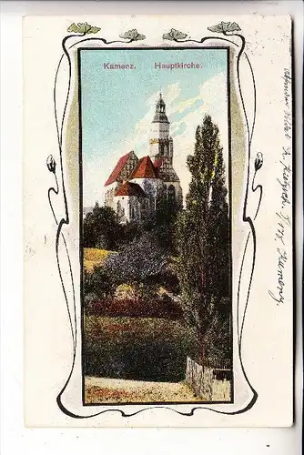 0-8290 KAMENZ, Hauptkirche, 1913, Jugendstilornamente