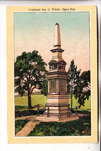 F 67360 WOERTH / Sauer, Denkmal des 3.Württ. Jäger Batl., 1914, Feldpost nach Köln-Deutz