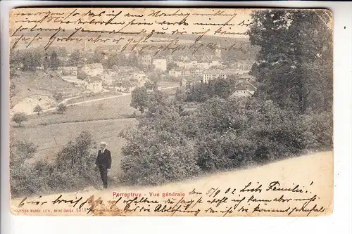 CH 2900 PRUNTRUT / PORRENTRUY, Vue generale, 1902, kl. Eckknick