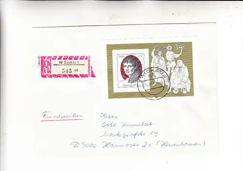 DDR, Michel 2267 Block 51, Einzelfrankatur Einschreiben 1977