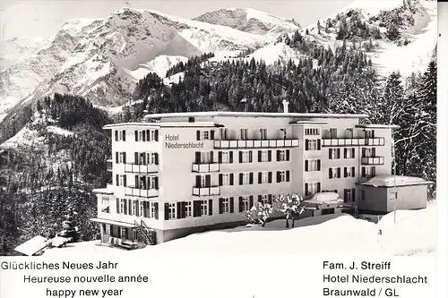 CH 8784 BRAUNWALD, Hotel Niederschlacht, keine AK-Einteilung