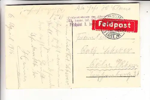 F 55100 VERDUN, Rue Chaussee, 1916, deutsche Feldpost